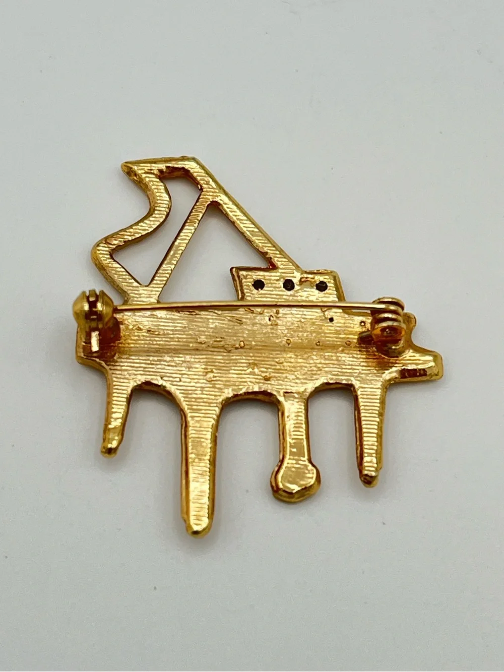 Vintage Rhinestone Grand Piano Brooch Music Teacher Pianist Recital Gift Pin